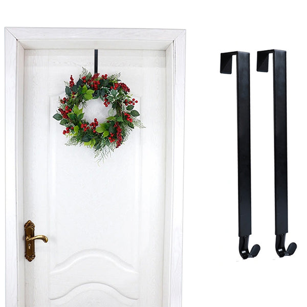 2Pcs Adjustable Wreath Hanger Over The Door Wreath Hook Hanger for Christmas Wreath Decoration