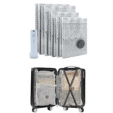 12Pcs Travel Vacuum Storage Bags with Electric Pump  Space Saver Packing Bags