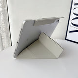 Anti-Bending iPad Case with Stand Pencil Holder White