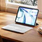 Anti-Bending iPad Case with Stand Pencil Holder White
