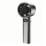 2Pcs 120-Speed Mini Handheld Fan Portable Rechargeable Fan with Digital Display for Travel Camping Office