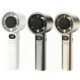 3Pcs 120-Speed Mini Handheld Fan Portable Rechargeable Fan with Digital Display for Travel Camping Office