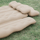 Inflatable Travel Car Air Mattress Back Seat Bed and Rest W/Pillows Pump and Bag Beige