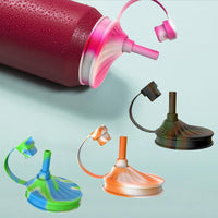 4 Pcs Set Soda Can Lids with Straws Reusable Silicone Can Covers  for Beer Juice