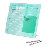 Desktop Acrylic Dry Erase Board with Stand Office Supplies Green