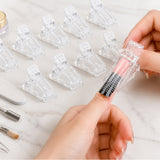 10 PCS Clear Durable Nail Tips Clips for Home and Salons