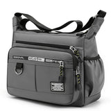 Men’s Multi-Pocket Crossbody Shoulder Bag for Travel and Daily Commuting Gray