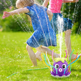 Outdoor Water Spray Sprinkler Funny Octopus Sprinkler Toys Purple