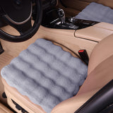 3Pcs Faux Sheepskin Auto Seat Home Cushion Fur Pad Cover Warm Mat Grey