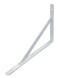 2Pcs Mild Steel Shelf Bracket Reinforced Heavy Duty 90 Degree White