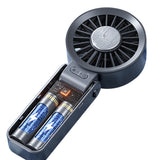 Handheld Foldable High-Speed Fan – Portable for Travel Outdoor Home and Office Dark Gray