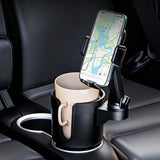 2 in 1 Cup Holder Phone Mount with Long Arm 360 Degree Rotation