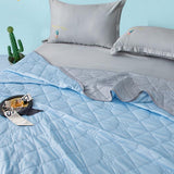 Double-Sided Cooling Blanket Summer Cool Touch Quilt Air Conditioner Blanket Blue