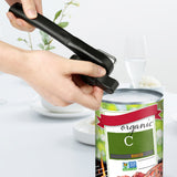 Handheld Smooth Edge Can Opener Ergonomic Manual Secure Cutting Can Opener for Kitchen Restaurant Black