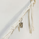 200CM Cotton Hanging Storage Chain For Stuffed Animals Storage with 20 Metal Clips White