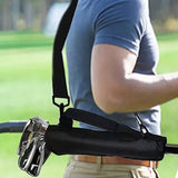 Portable Golf Club Bag with Adjustable Strap Golf Accessories Black