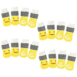 16Pcs Set Anti-Slip Dog Socks Stretchable Footwear Paw Protector for Indoor Use Duck Style