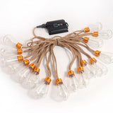 8M Solar String Lights Outdoor Vintage Rope Hemp Patio Bulb Lights for Christmas Garden Fence Balcony Style 1