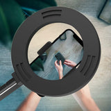 Ring Light with Overhead Camera Phone Mount for Video Recording and Zoom Meetings