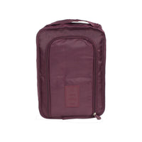 2Pcs Travel Shoe Bag Water-Resistant Shoe Pouch Portable Clothing Storage Bag Wine Red