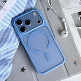 Frosted Camera Lens Case for iPhone 18 Pro Max Easy Attached Blue