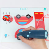 3D Printing Pen Set Doodle Printer Drawing Pen with 3 Rolls Filaments Christmas Birthday Present for Kids Blue