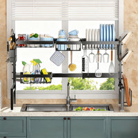 Adjustable Over-the-Sink Dish Drying Rack – Kitchen Countertop Organizer