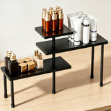 3 Tier Moveable Corner Shelf Organizer for Kitchen Bathroom Black