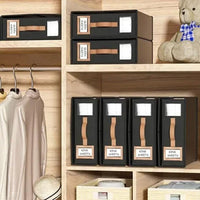 4Pcs Set Bed Sheet Organizers Bedding Storage Bags Black