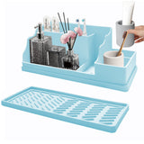 Bathroom Silicone Toothbrush Holder Stand Blue