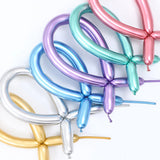 100PCS Long Modelling Balloons Metallic for Party Birthday Wedding Decor