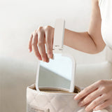 Touch Control 3-Color Lighting Makeup Mirror Portable Folding Vanity Mirror with Stepless Dimming