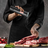 2 PCS Rechargeable Electric Salt Pepper Grinders with 5 Coarseness Levels