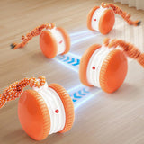 Interactive Pet Rolling Ball Toy Rechargeable Automatic for Cats and Dogs Orange