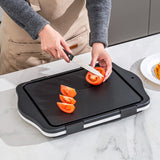 3 in 1 Cutting Board with Adjustable Height Ideal for Indoor and Outdoor White