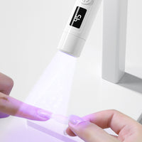 Mini UV Nail Lamp with Rotatating Stand Portable Handsfree LED Display Nail Dryer Home DIY Manicure Nail Art