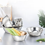 5 PCS 410 Stainless Steel Colander and Mixing Bowl Set 22 to 30cm