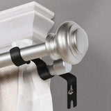 2PCS Hang Double Center Support Curtain Rod Bracket Pole Holder Hook for 1.8cm 2.6cm Rods