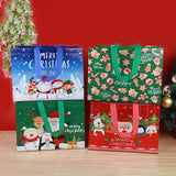 6Pcs Non-Woven Christmas Tote Bags Multifunctional Xmas Treat Bags for Present Wrapping Shopping