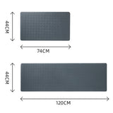 Waterproof Leather Kitchen Mat Non Slip for Standing Work Areas Gray