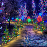 4-in-1 Solar Christmas Tree Lights Xmas Outdoor Garden Decorations