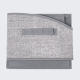 2Pcs  Storage Bin with Handles Large Capacity Closet Shelf Organizer for Clothes Blanket Hats Grey