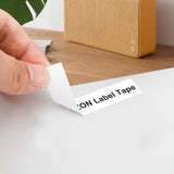 10PCS 12mm White on Black PET Label Tape Compatible with Dymo