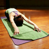 Non Slip Yoga Mat Towel Microfiber Mat Sized Yoga Towel for Hot Yoga Green