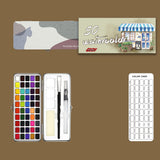 50 Colors Watercolor Paint Set with Brushes for Artists and Hobbyists