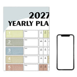 2027 Yearly Wall Calendar for Home Office and School Use Style 3