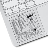 5 PCS Removable Keyboard Shortcut Stickers Reference Decals for Students Office