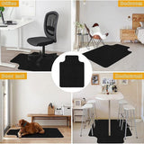 Chair Mat for Floors Desk Chair Mat for Home Office Floor Protector Smooth Rolling Mat Black