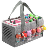 Portable Felt Cloth Storage Bag for Musical Speakers Gray