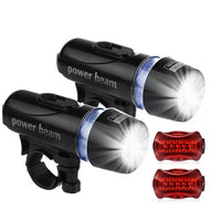 2 Pack Front Rear Bike Light LED Bicycle Tail Lights Water Resistant Flashlight Headlight for Night Riding